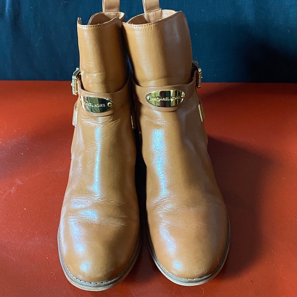 Michael Kors Shoes - Michael Kors Brown Leather Ankle Booties